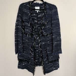 Joie Frayed Tweed Coat